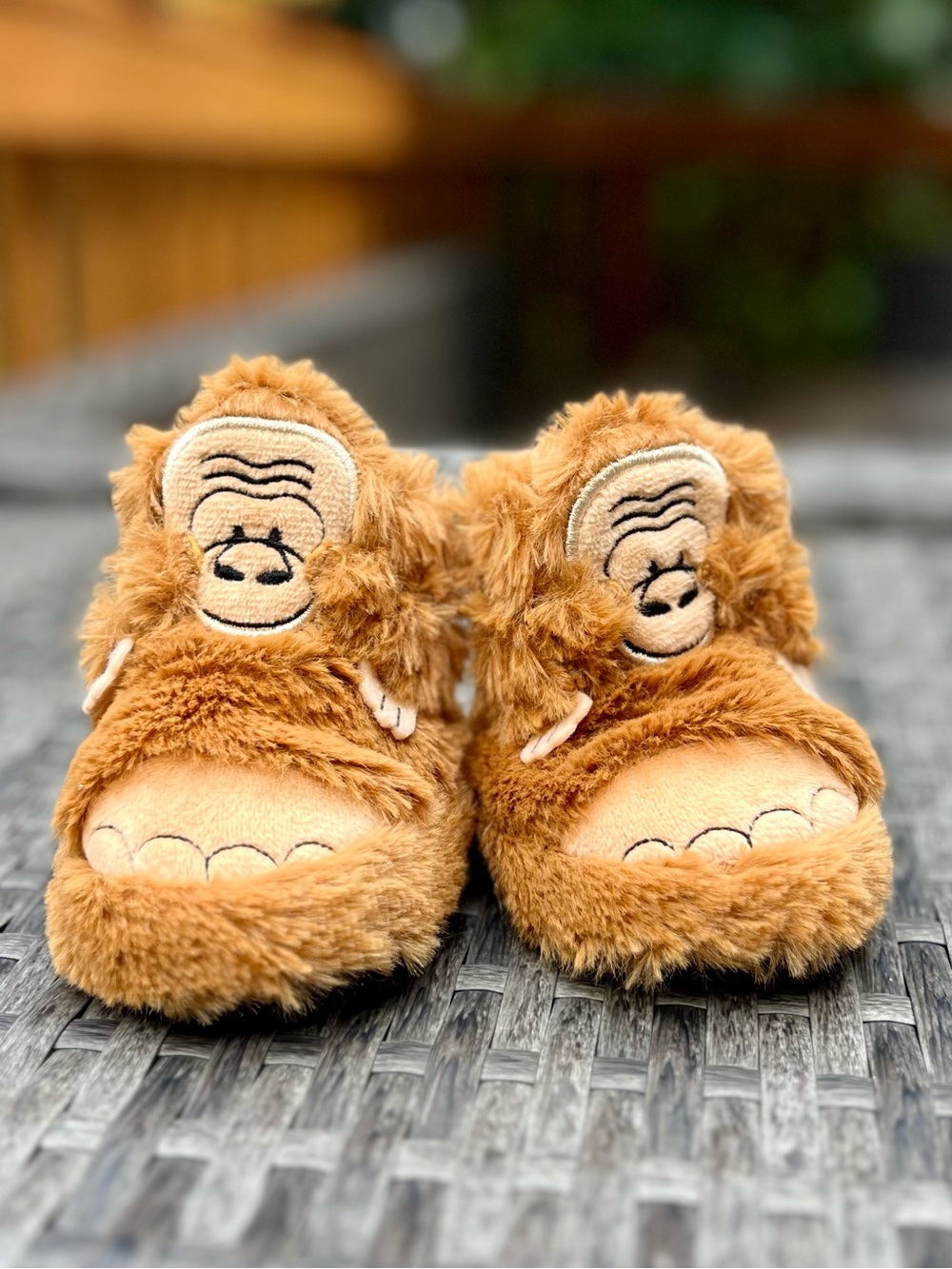 Soft Plush Monkey Baby Walker Slippers with Super Cute Monkey Ape Animal Faces